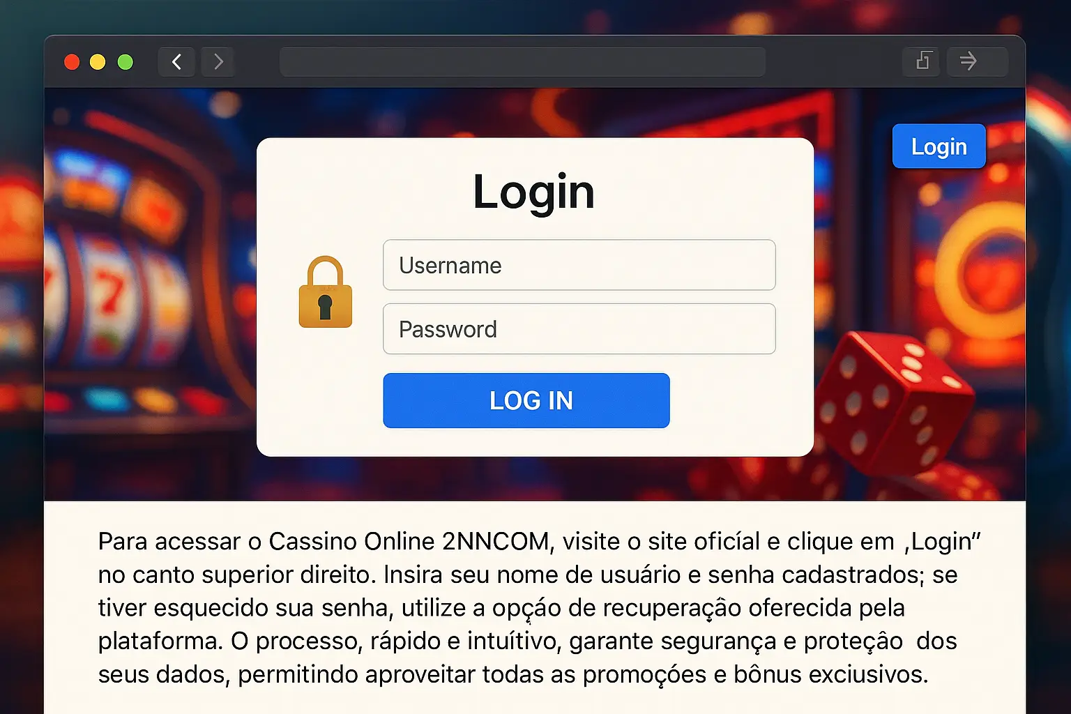 Login no Cassino 2NNCOM
